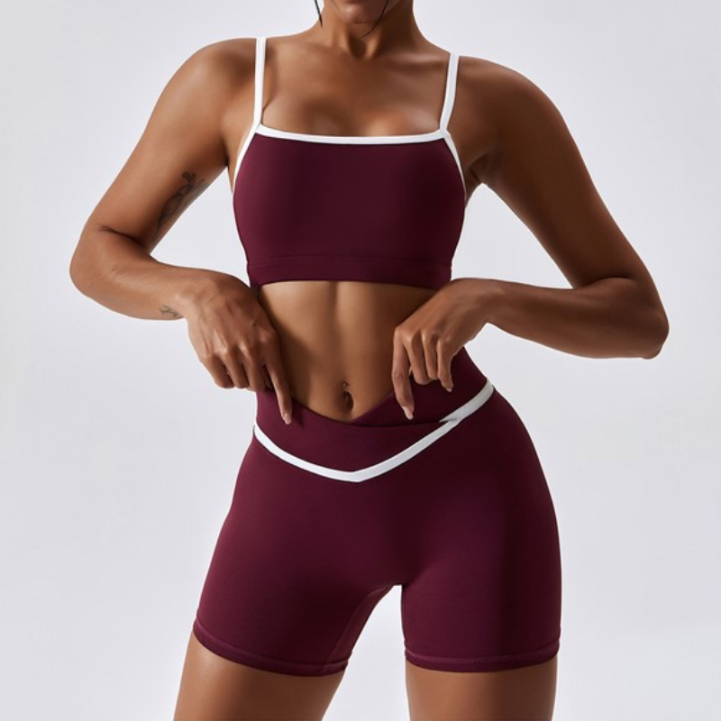 Short Yoga Bande Gainante Croisée