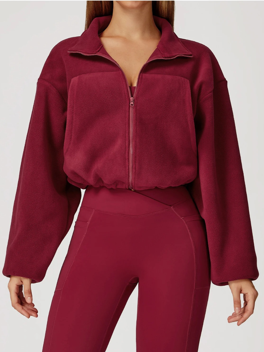 Sweat Polaire Yoga - bordeaux / S