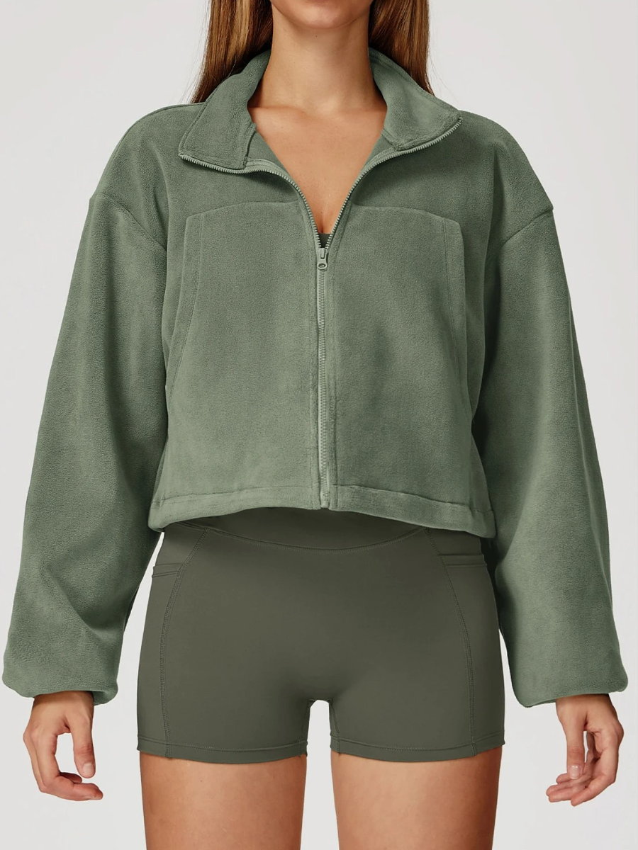 Sweat Polaire Yoga - vert militaire / S