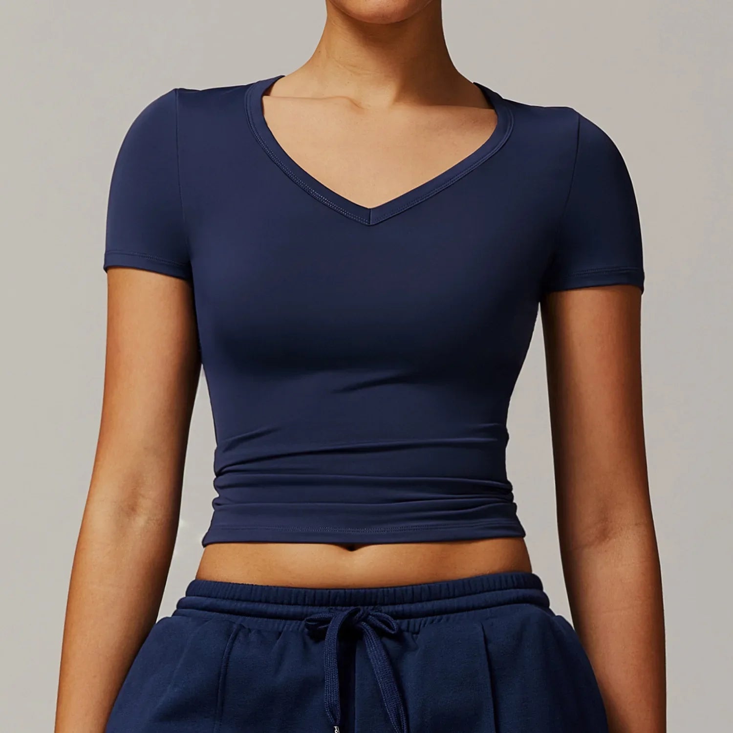 T-shirt Pilates Femme - bleu marine / S