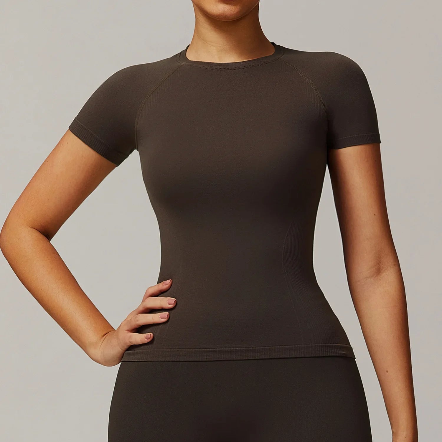 T-shirt Pilates - marron / S