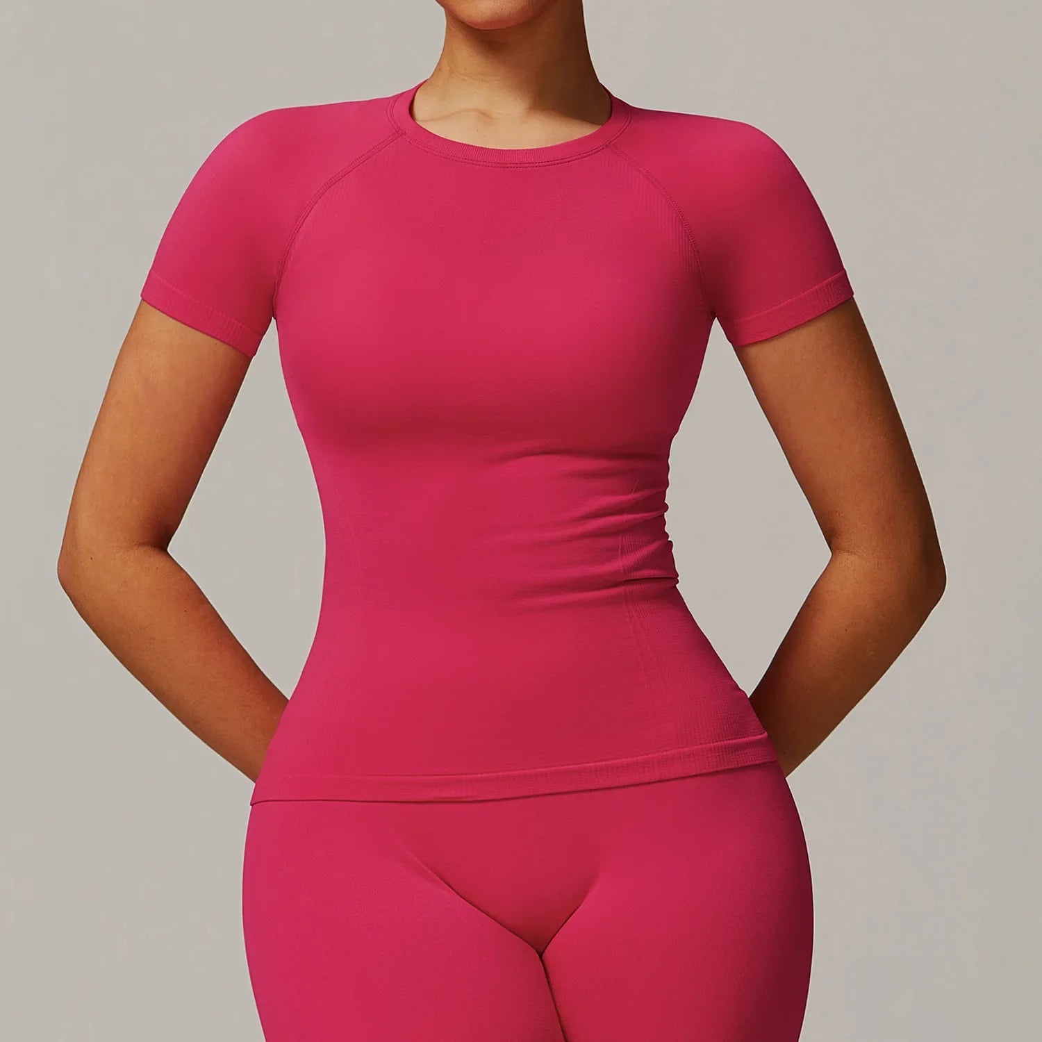 T-shirt Pilates - rose / S