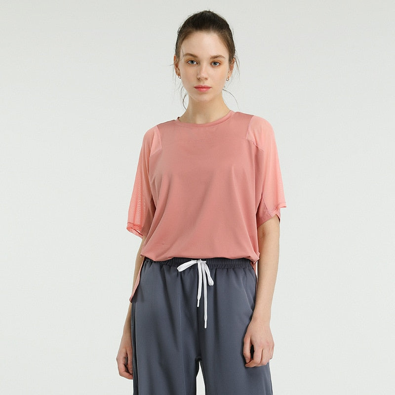 T-shirt Yoga à Maille - Rose / S