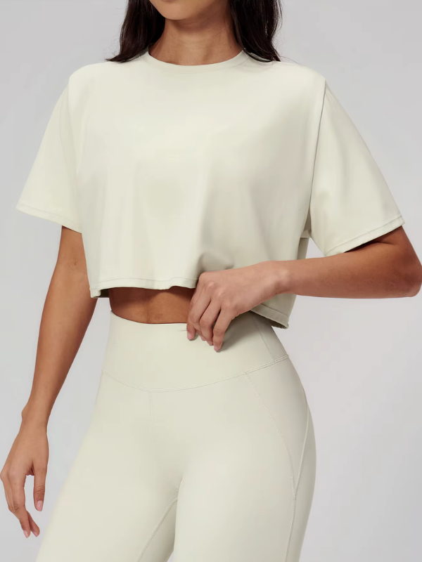 T-shirt Yoga Ample - beige / S