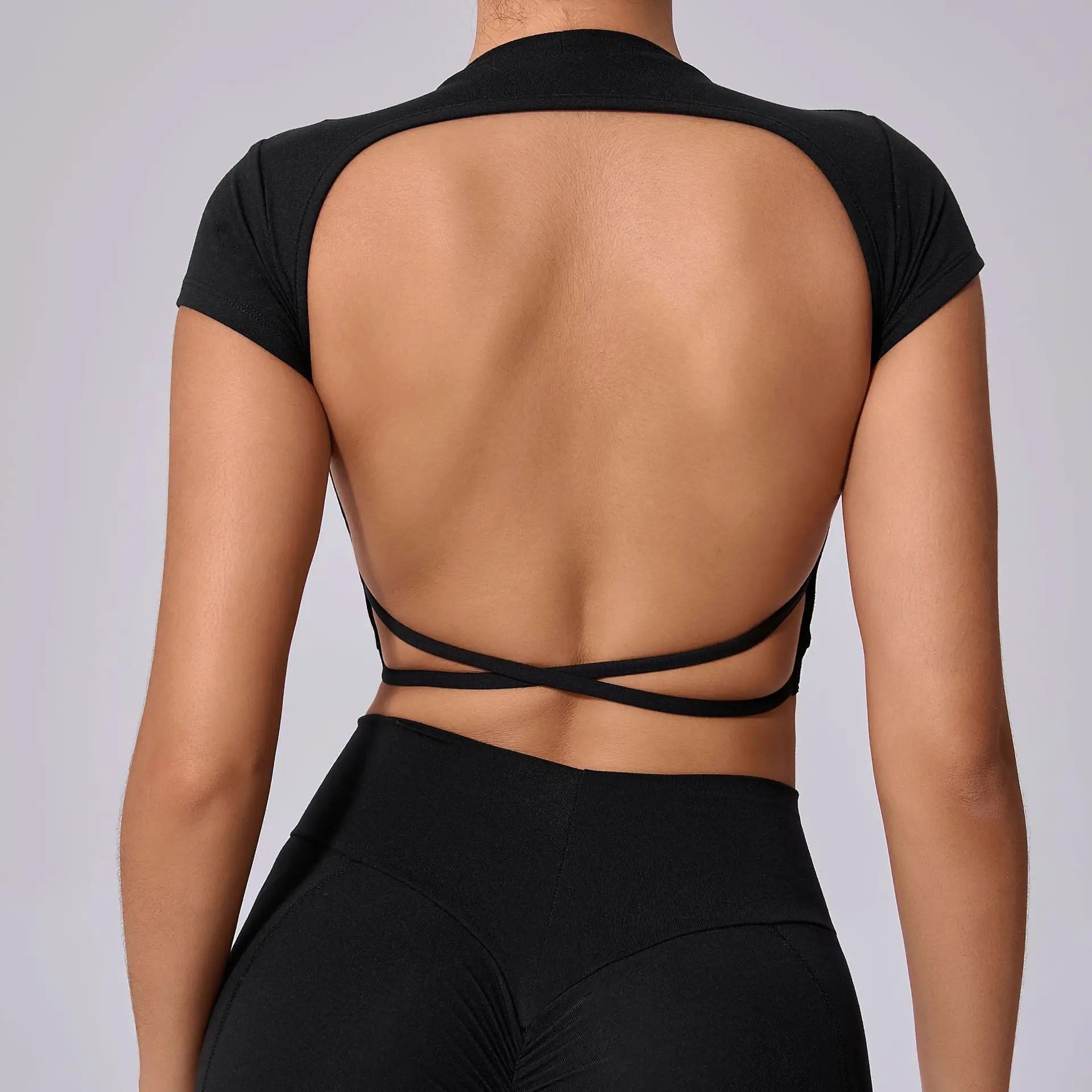 T-shirt Yoga Dos Nu - noir / S