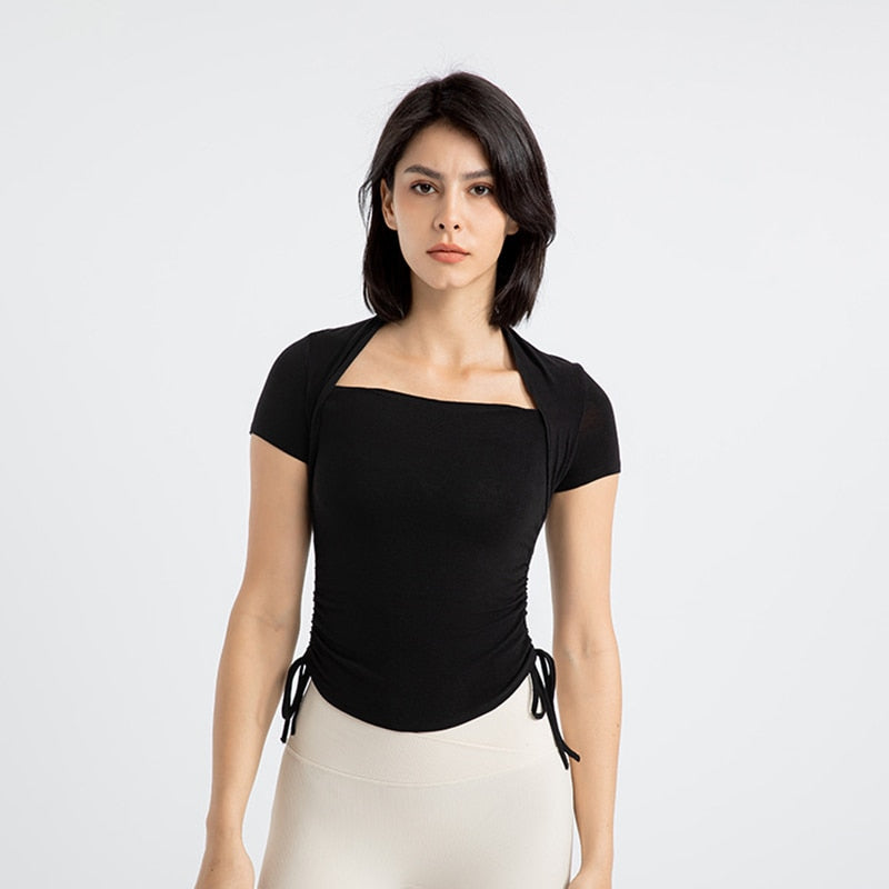 T-shirt Yoga Glamour - noir / S
