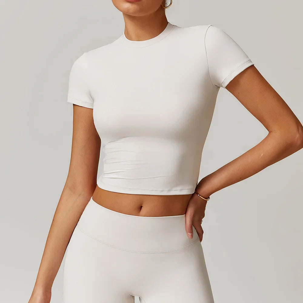 T-shirt Yoga Moulant - blanc / S