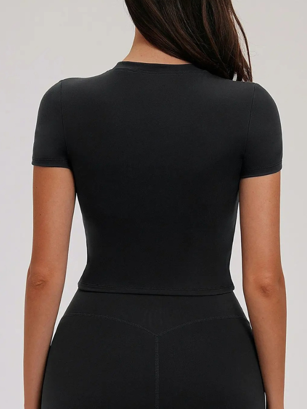 T-shirt Yoga Sculptant Ajusté