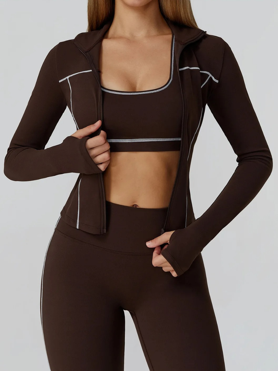 Veste Yoga Femme - marron foncé / S