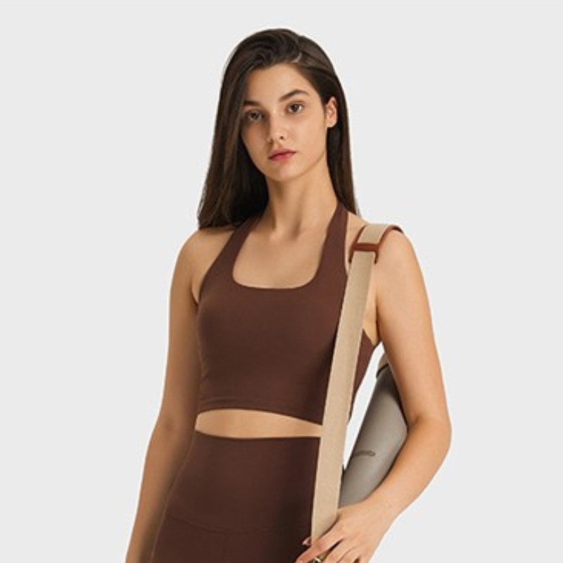 Brassière Yoga Dos Nue - Marron / XS