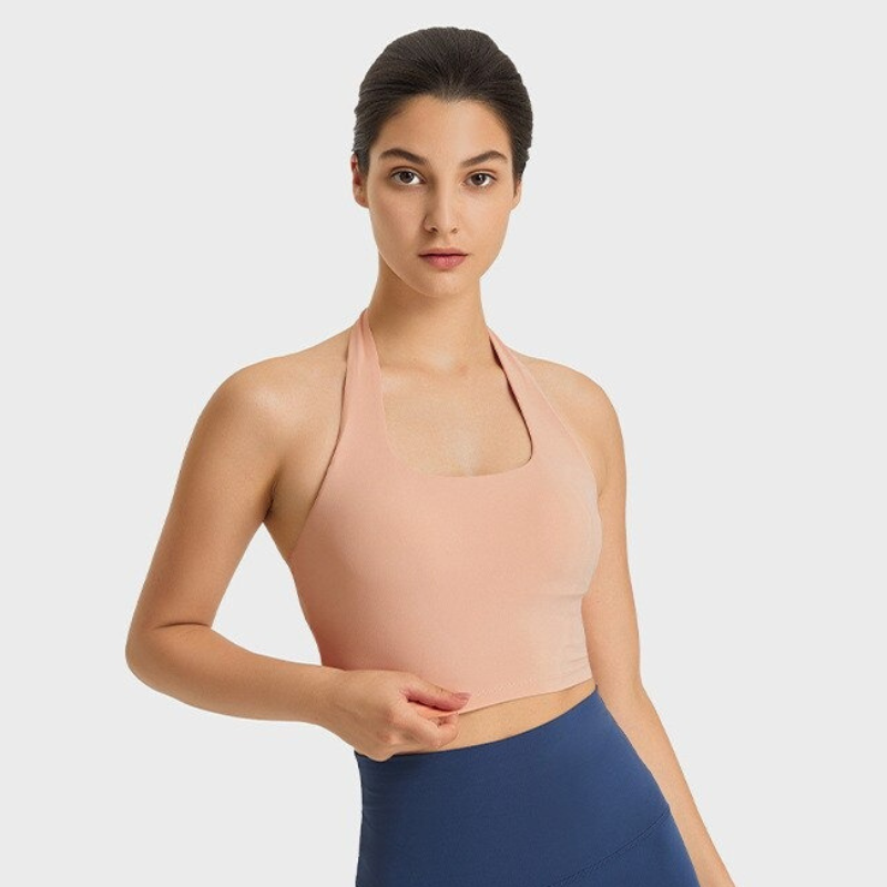 Brassière Yoga Dos Nue - Rose clair / XS