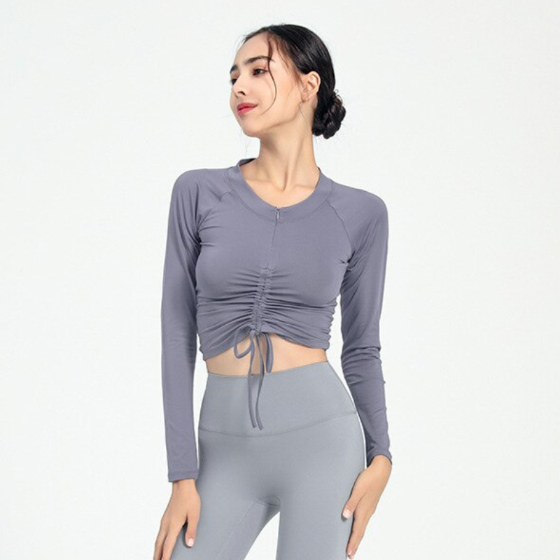 Crop Top Yoga - Gris / S