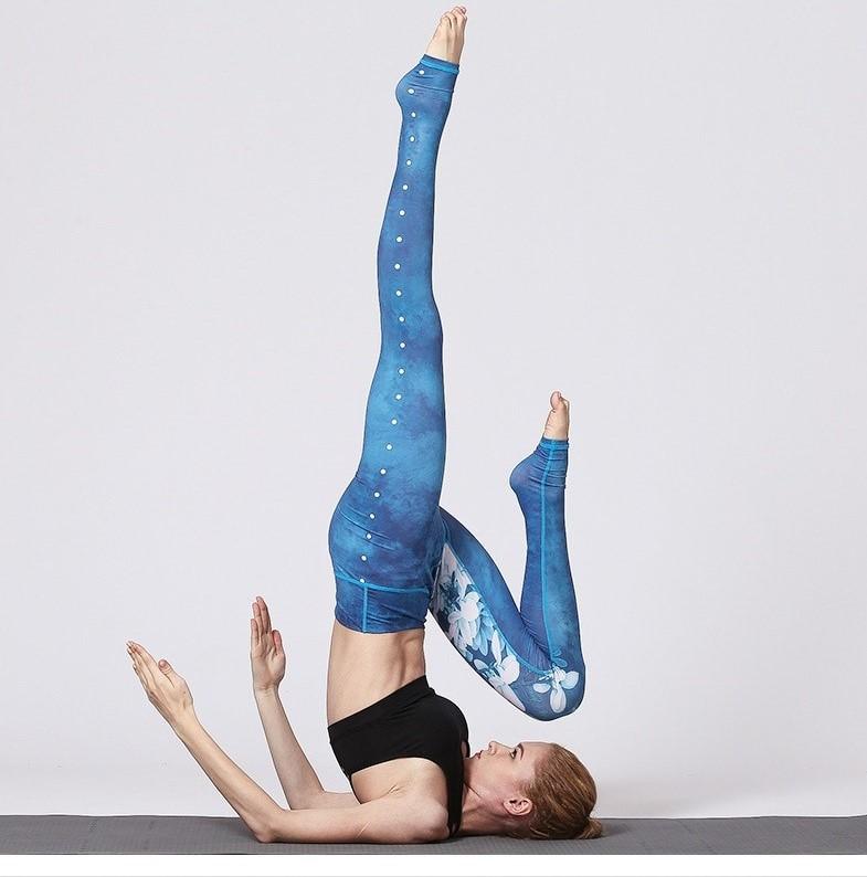 Legging de Yoga White Flowers
