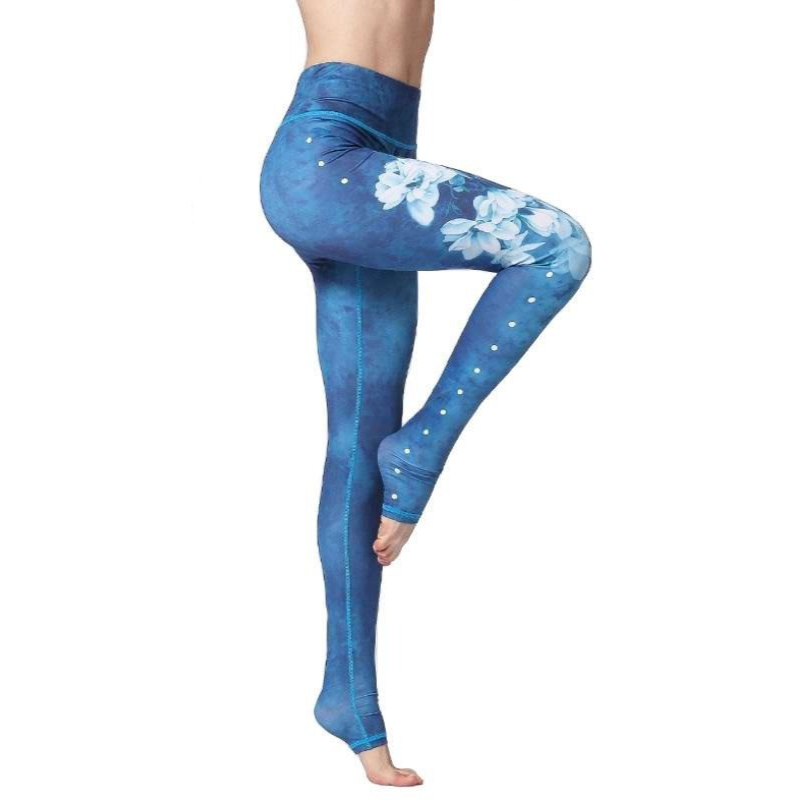 Legging de Yoga White Flowers