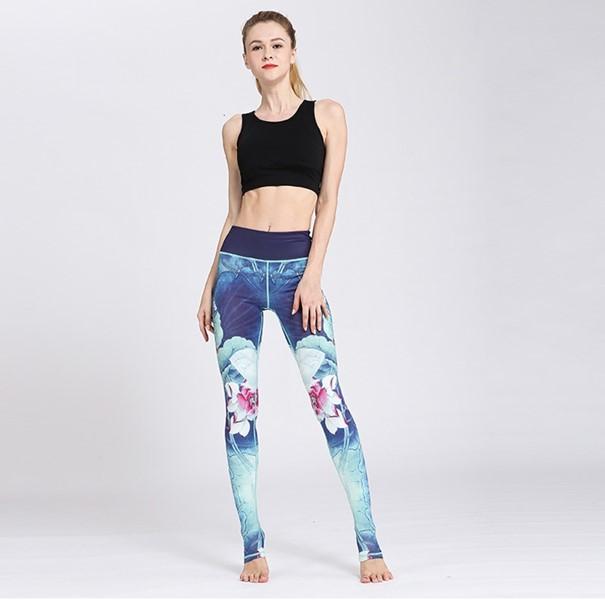 Legging Yoga Ocean Flower