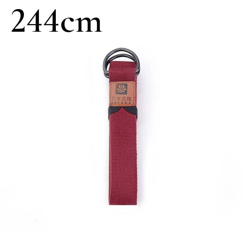 Sangle Yoga Double Boucle Luxueux Rouge - 244cm