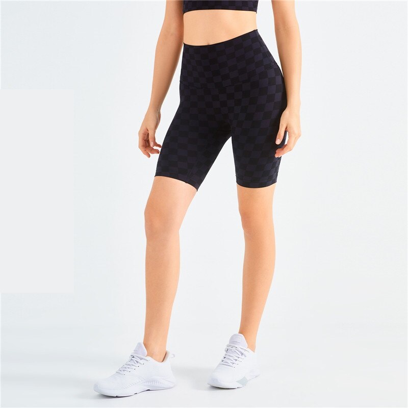 Short Yoga Carreaux - Noir / S