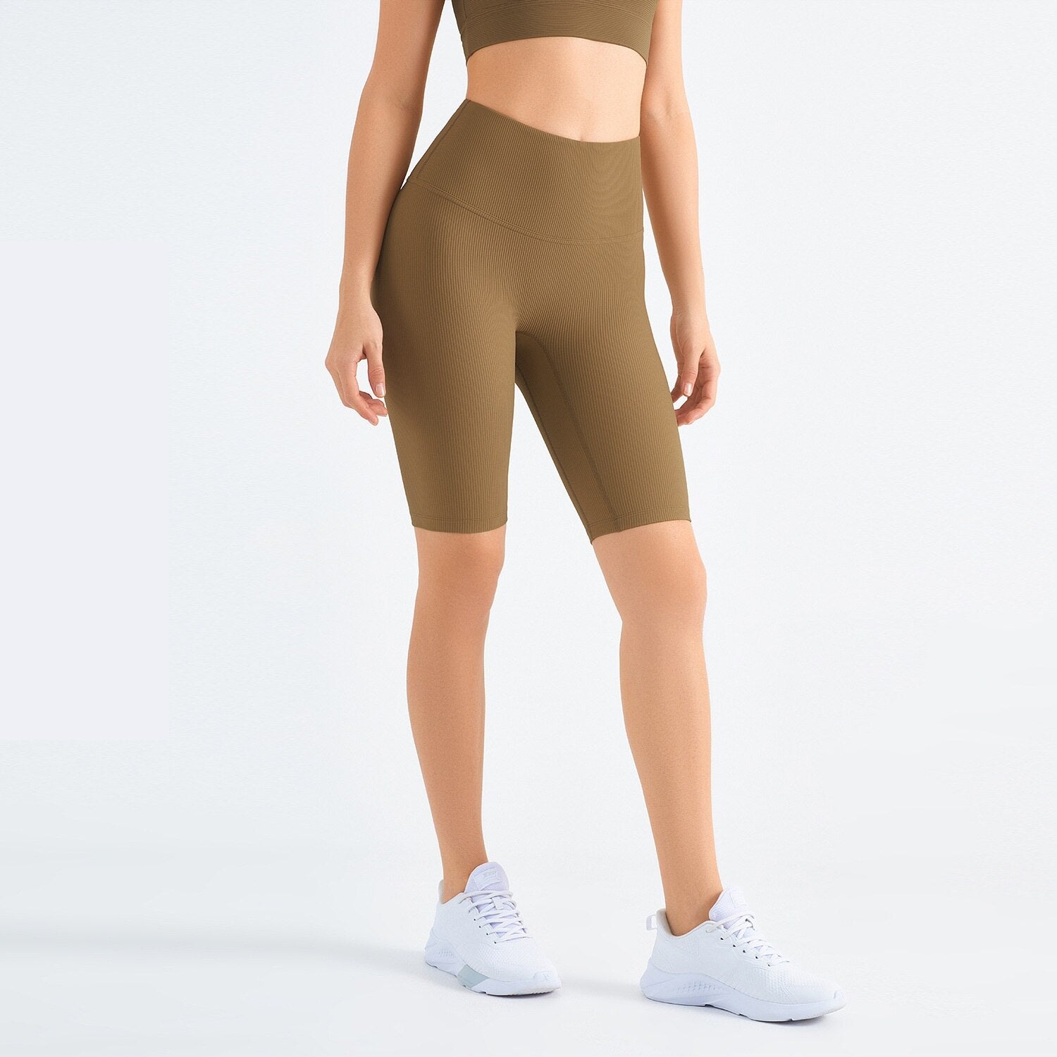 Short Yoga Taille Haute - Kaki / S