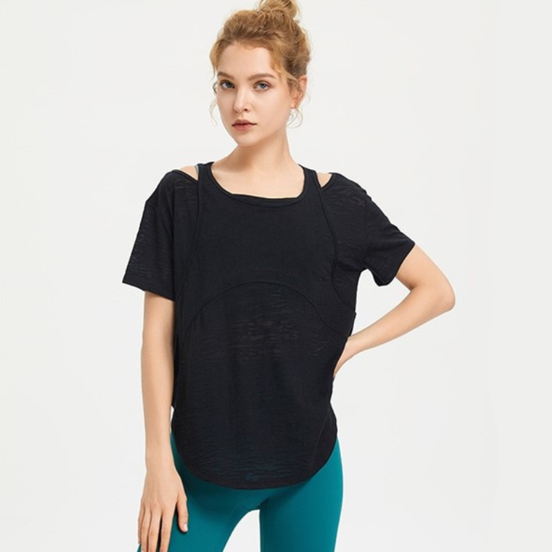 T-shirt Yoga Transparent - Noir / S