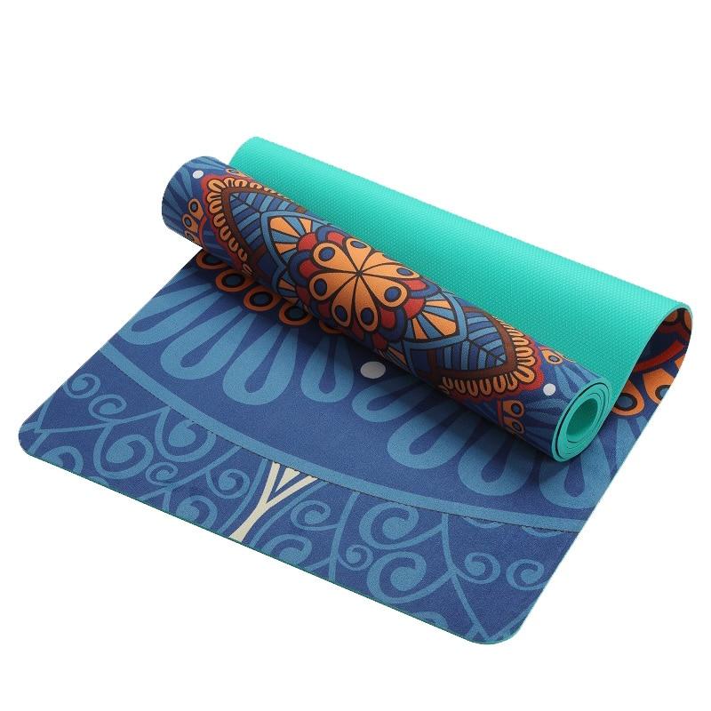 Tapis Yoga Fleur de Lotus - Bleu