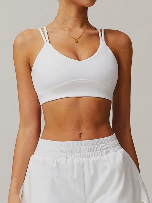 Brassière Dos Croisé Graphique - blanc / S