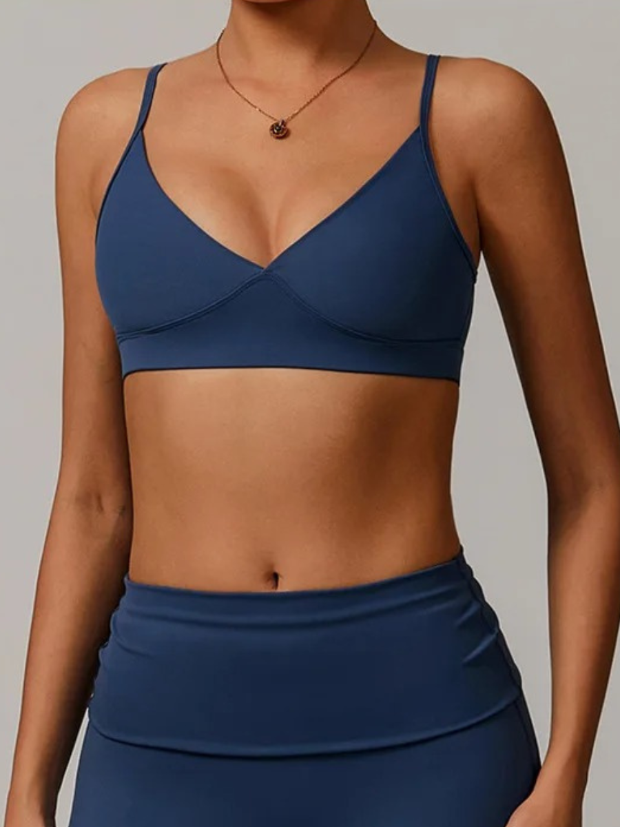 Brassière Push Up Sport - bleu marine / S