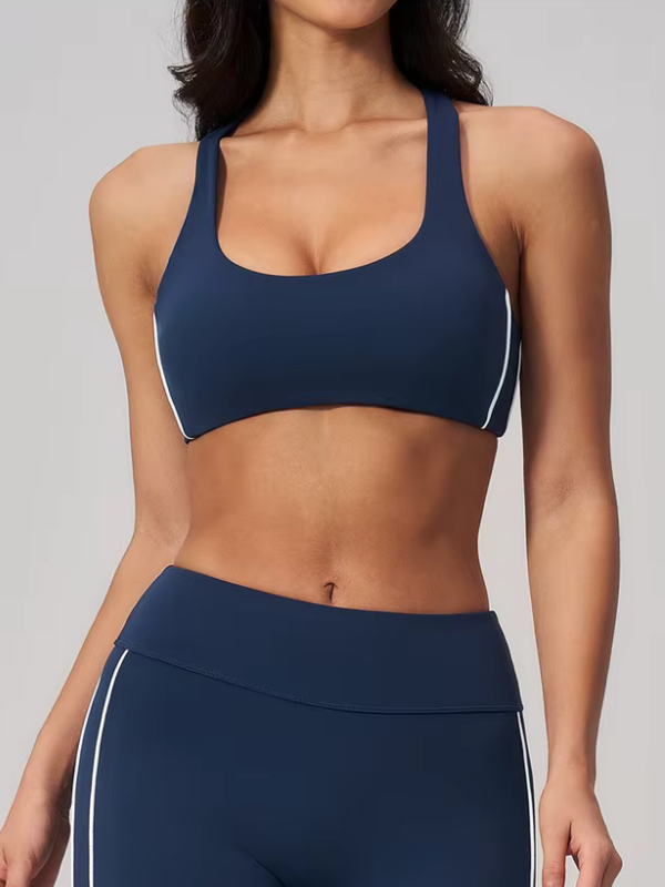 Brassière Sport Dos Nageur - bleu marine / S
