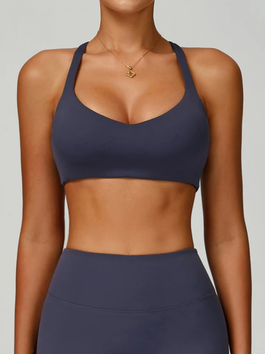 Brassière Sport Femme - bleu marine / S