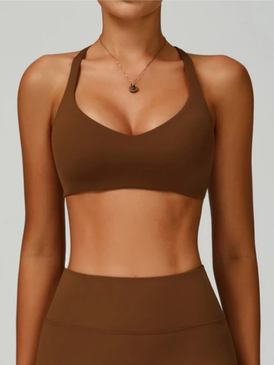 Brassière Sport Femme - marron / S