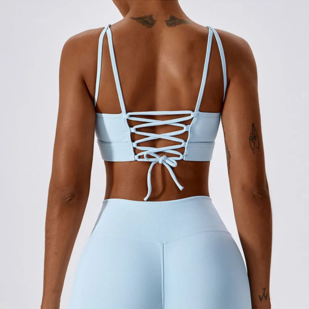 Brassière Yoga Anga - bleu / S