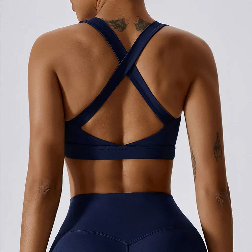 Brassière Yoga Bindu - bleu marine / S