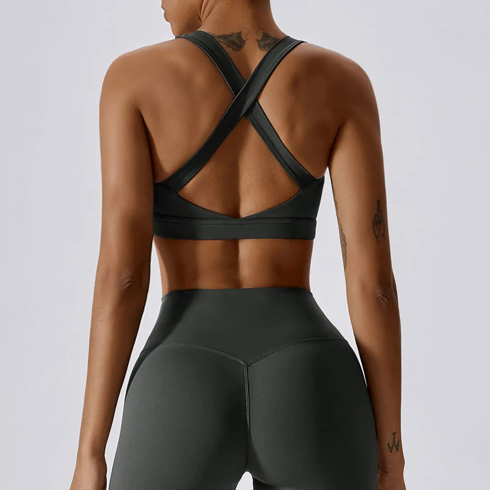 Brassière Yoga Bindu - gris foncé / L