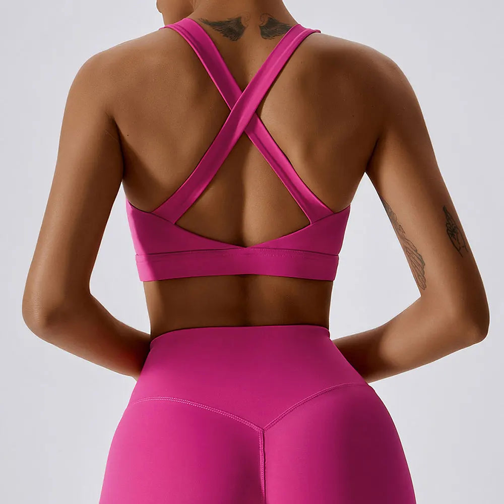 Brassière Yoga Bindu - rose / L