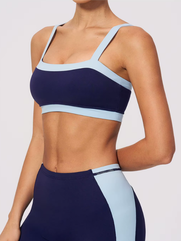 Brassière Yoga Contrastée