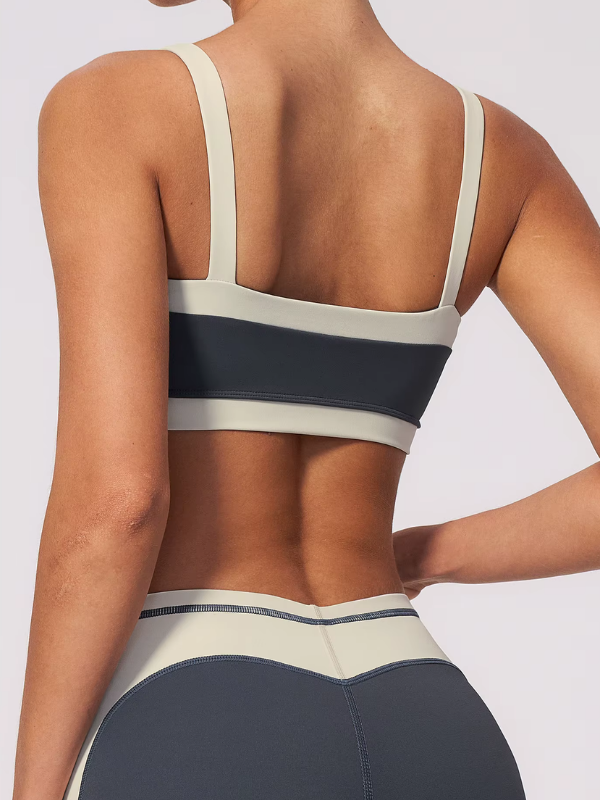 Brassière Yoga Contrastée