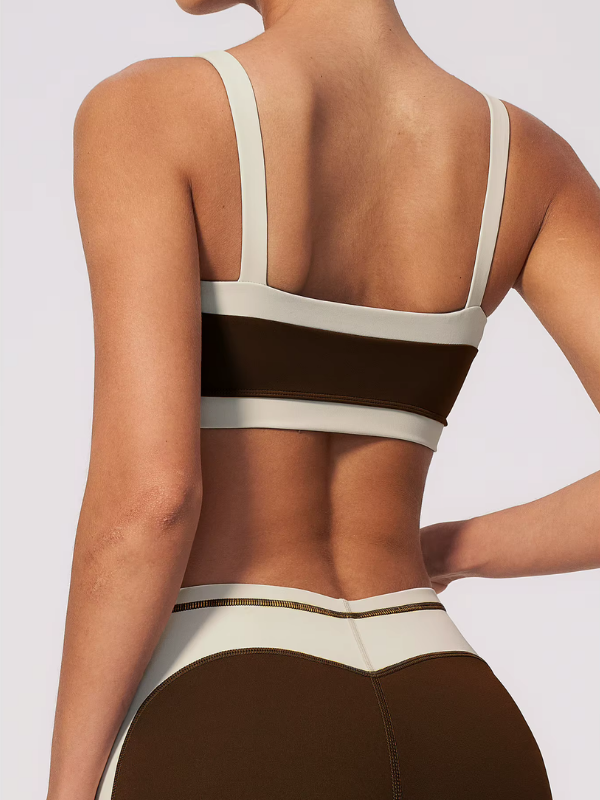 Brassière Yoga Contrastée