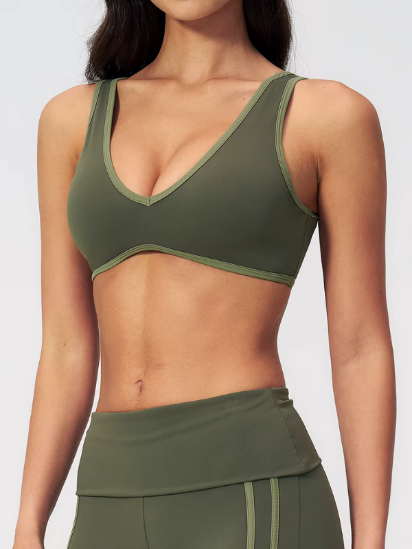Brassière Yoga Décolleté V