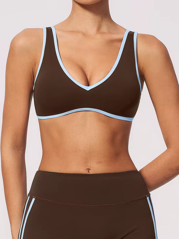 Brassière Yoga Décolleté V - marron foncé 2 / S