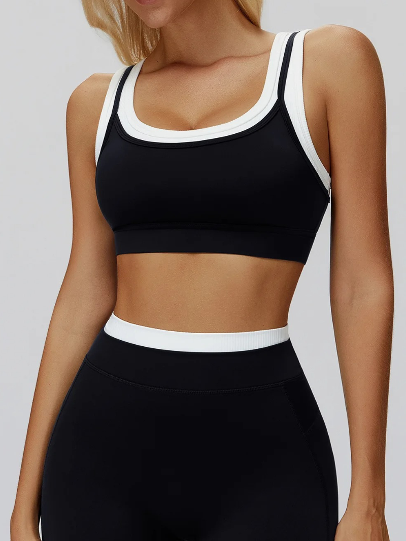 Brassière Yoga Double Bretelle - noir / S