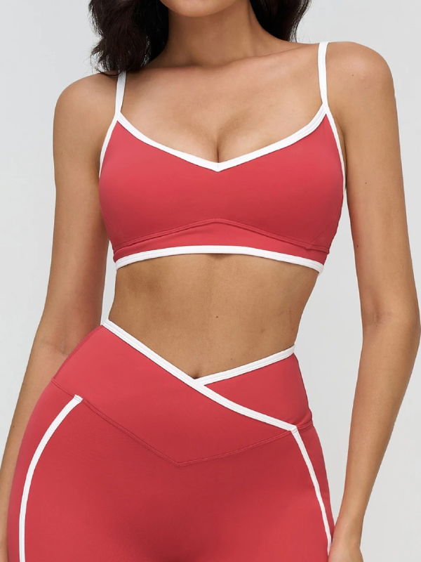 Brassière Yoga Elégance Sportive - rouge / S