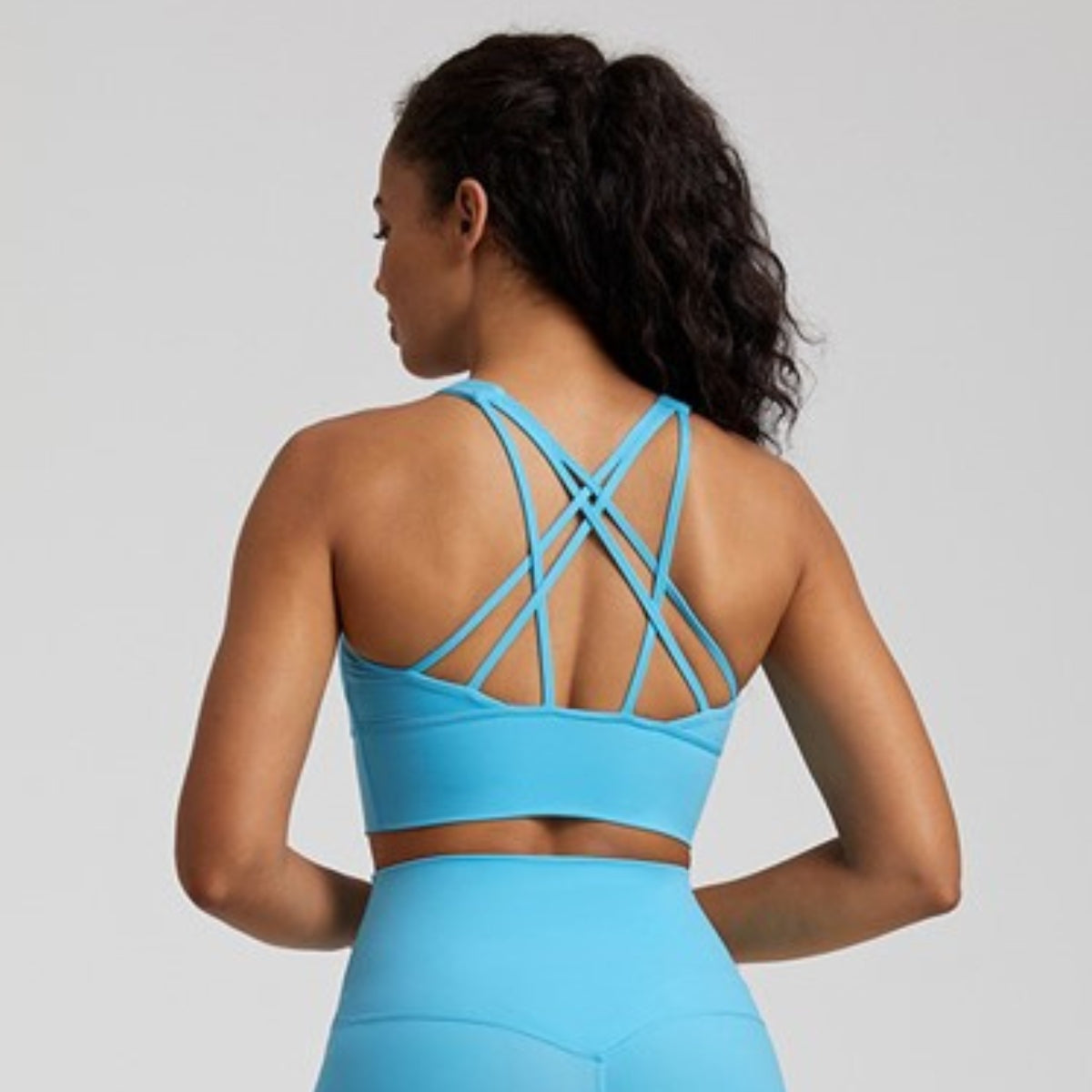 Brassière Yoga Flow - bleu clair / S
