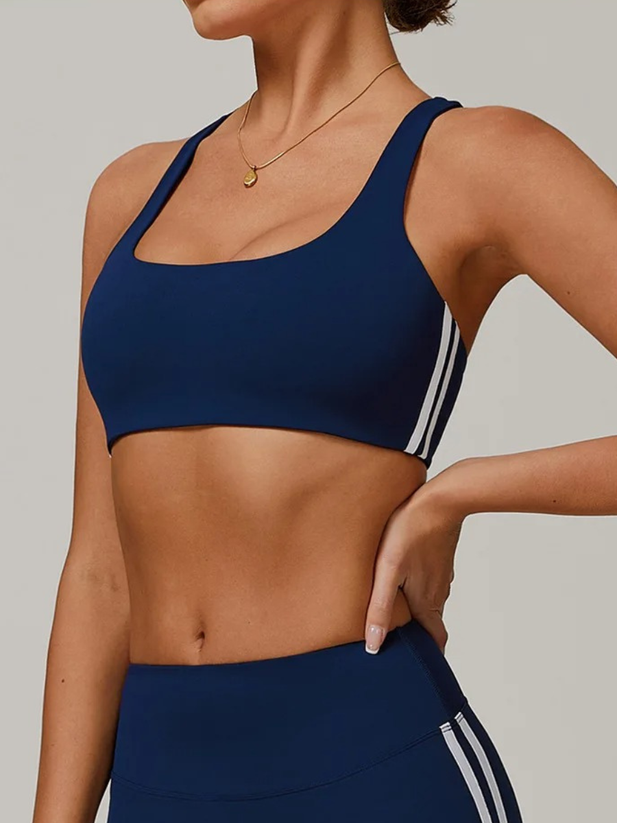 Brassière Yoga Sportive bleu marine / S