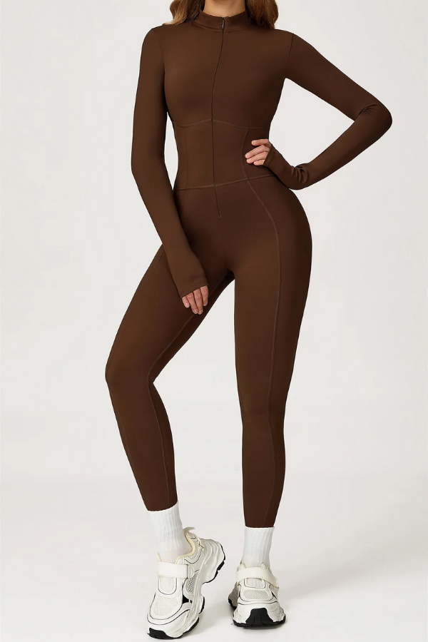 Combinaison Manches Longues - marron foncé / S