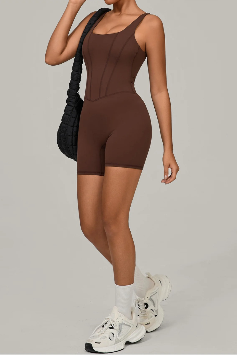 Combinaison Sport Courte - marron / S