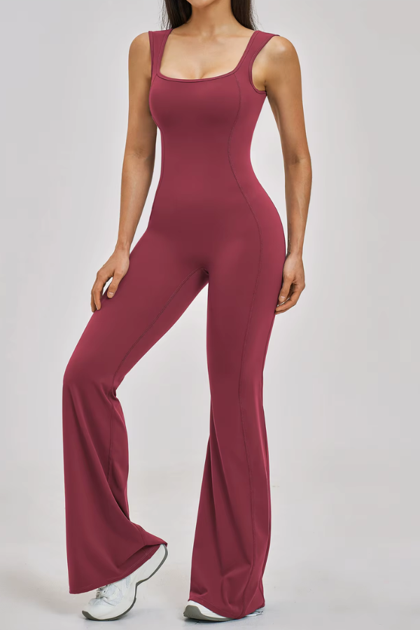 Combinaison Yoga Chic - bordeaux / S