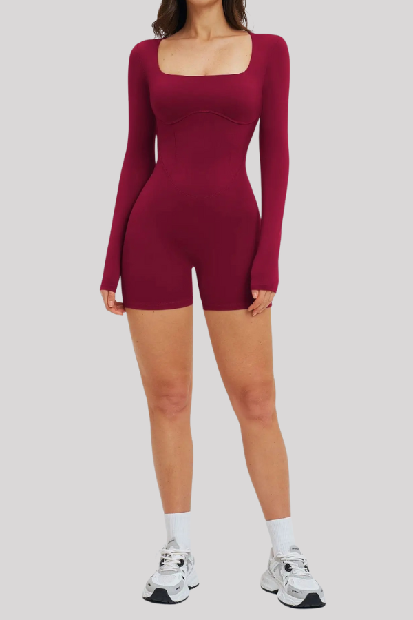 Combinaison Yoga Dos Ouvert - bordeaux / S