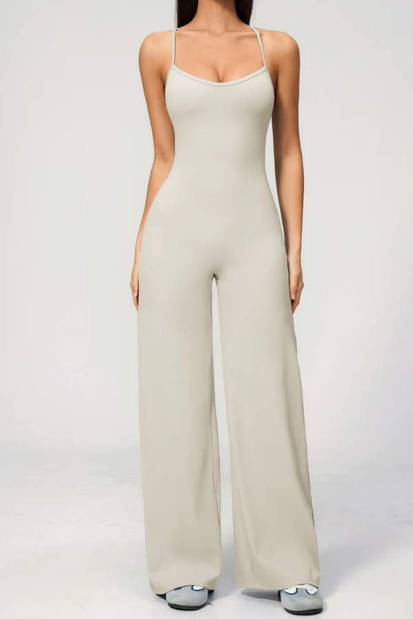 Combinaison Yoga Evasée - beige / S