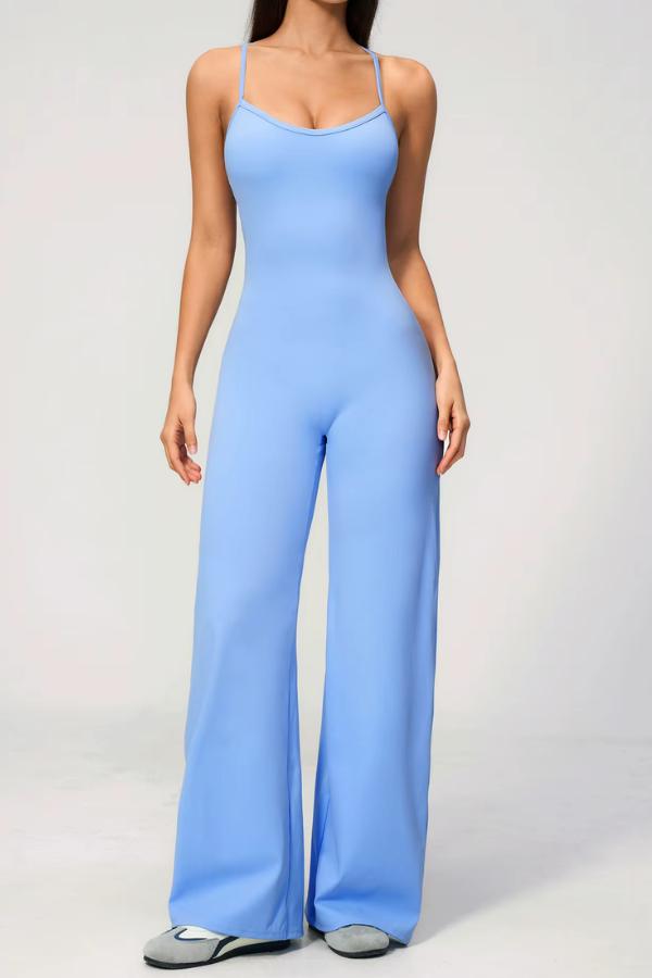 Combinaison Yoga Evasée - bleu clair / S