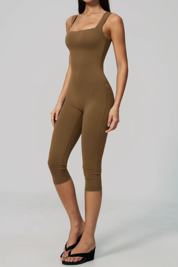 Combinaison Yoga Pantacourt