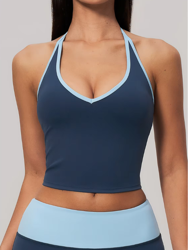 Débardeur Moulant Sport Femme - bleu marine / S